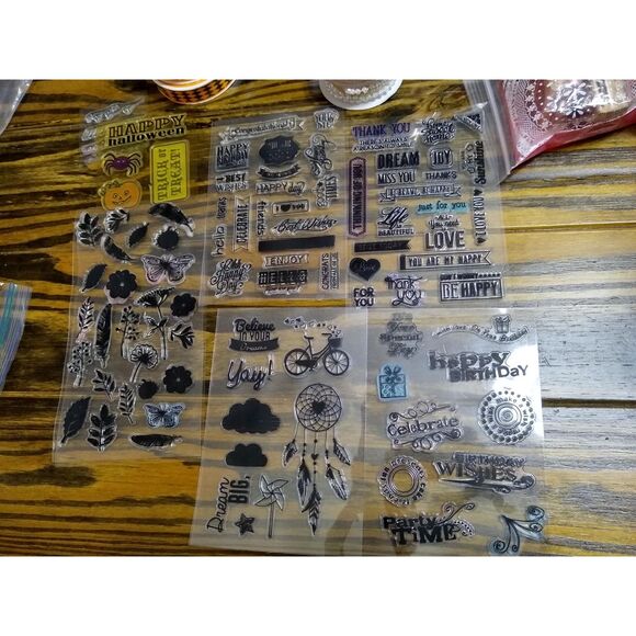 Crafting Supplies Lot Stamps Ribbon - Picture 7 of 11